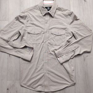 Buttercloth Shirt Mens Small Slim Fit Long Sleeve Collar Button-Up Butter Cloth